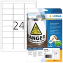 Etiket HERMA 9532 63.5x33.9mm weerbestendig wit 240 stuks