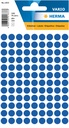Etiket HERMA 1833 rond 8mm donkerblauw 540 stuks