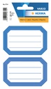 Etiket HERMA 5714 82x55mm schrift blauwe rand 12 stuks