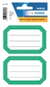 Etiket HERMA 5716 82x55mm schrift groene rand 12 stuks