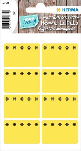 Etiquette congélateur HERMA 3771 26x40mm jaune 48 pièces