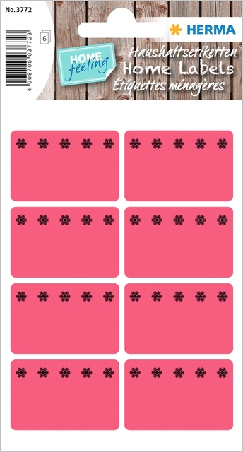 Etiket HERMA 3772 26x40mm diepvries rood 48stuks