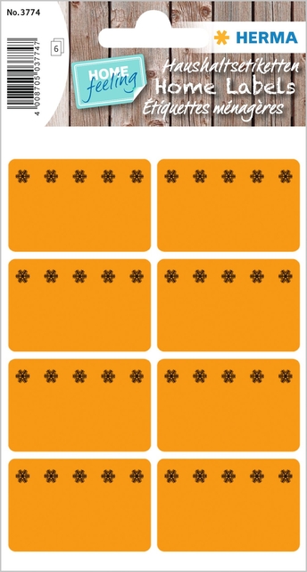 Etiket HERMA 3774 26x40mm diepvries oranje 48stuks