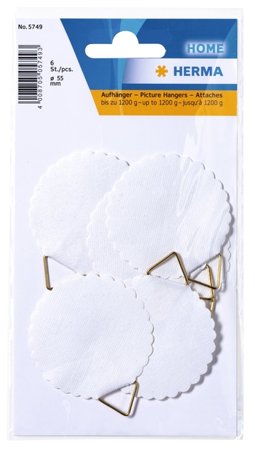 Attache avec crochet HERMA 5749 55mm 6 pièces