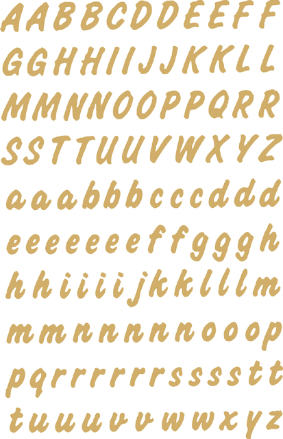 Etiket HERMA 4152 8mm letters A-Z goud op transparant 238 stuks