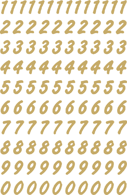 Etiquette HERMA 4151 chiffres 0-9 or sur transparent 8mm 200 pièces