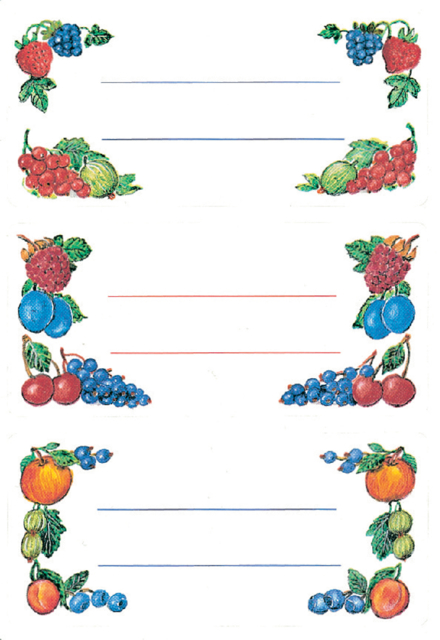 Etiket HERMA 3784 keuken fruit