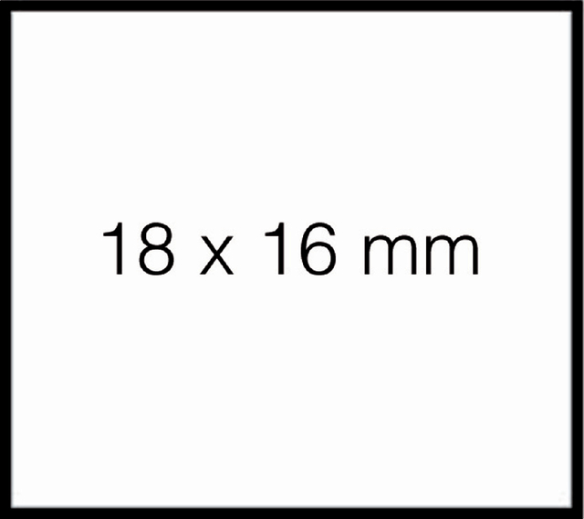 Etiquette prix Sato Duo 16 16x18mm blanc amovible