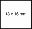 Etiquette prix Sato Duo 16 16x18mm blanc amovible