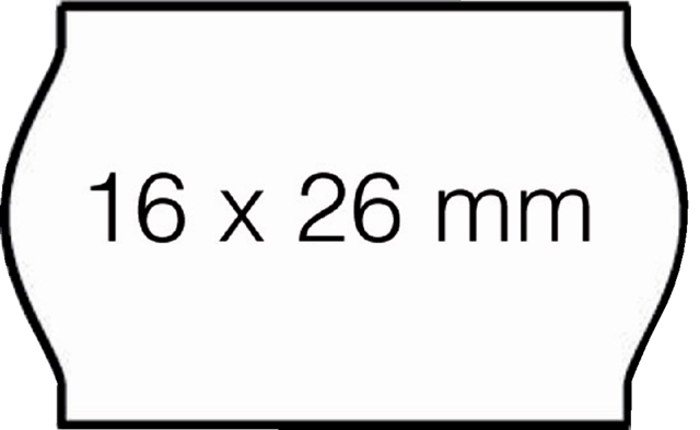 Prijsetiket 16x26mm Open-Data S14/Sato Judo permanent wit 1000 stuks