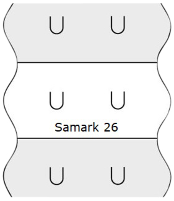 Etiquette prix Sato Samark 12x26mm amovible blanc