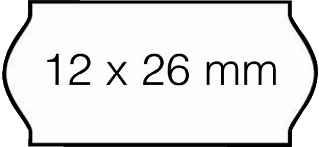 Prijsetiket 12x26mm Sato Samark afneembaar wit