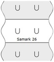 Etiquette prix Sato Samark 12x26mm blanc amovible