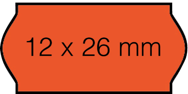 Etiquette prix Open-data C6 12x26mm rouge fluo permanent 1500 pièces