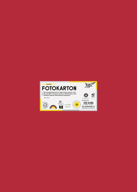 Fotokarton Folia 300gr 50x70cm 10vel 20 vuurrood