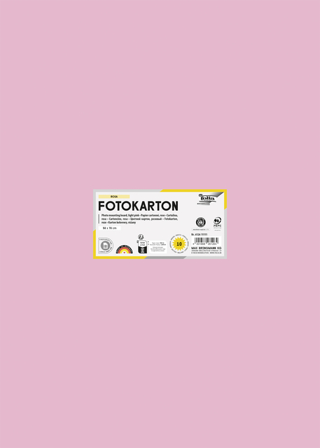 Fotokarton Folia 300gr 50x70cm 10vel 26 lichtroze