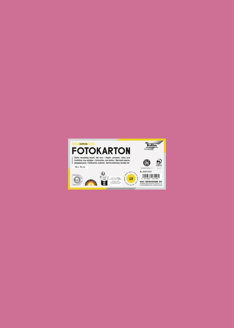 Fotokarton Folia 300gr 50x70cm 10vel 29 oudroze
