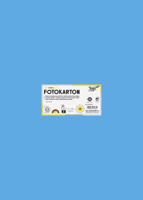 Fotokarton Folia 300gr 50x70cm 10vel 33 oceaanblauw