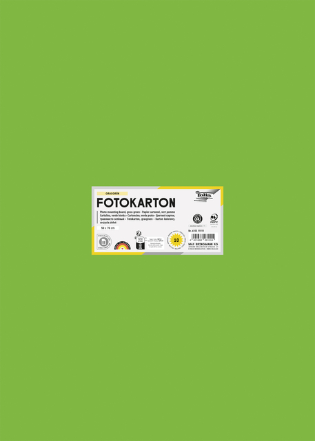 Carton photo Folia 50x70cm 300g 10 feuilles n° 55 vert moyen