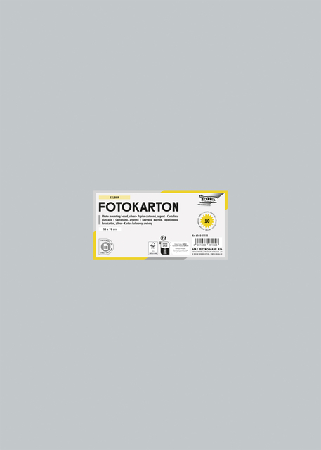 Fotokarton Folia 300gr 50x70cm 10vel 60 zilver