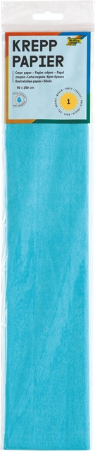 Papier crépon Folia 250x50cm 10 feuilles n° 120 bleu clair