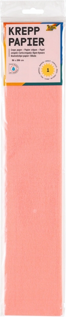 Papier crépon Folia 250x50cm 10 feuilles n° 176  rose saumon