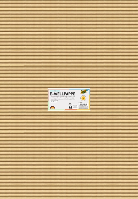Carton ondulé Folia cannelure E 50x70cm 250g nr 65 doré