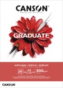 Schilderpapier Canson Graduate Oil & Acrylic 20vel 290gr A3 natuurlijk wit