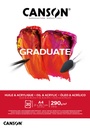 Schilderpapier Canson Graduate Oil & Acrylic 20vel 290gr A4 natuurlijk wit