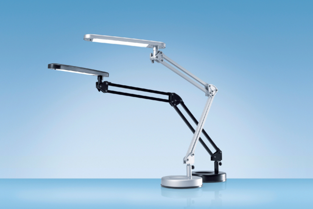 Lampe de bureau Hansa LED 4 Stars gris argenté