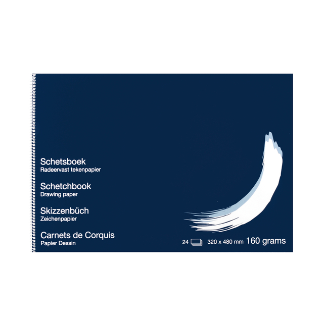Schetsboek Papyrus 320x480mm 160gr 24 vel