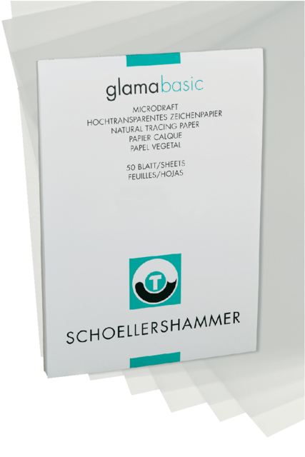 Bloc papier plans Schoellershammer A4 60-65g transparent 50 feuilles