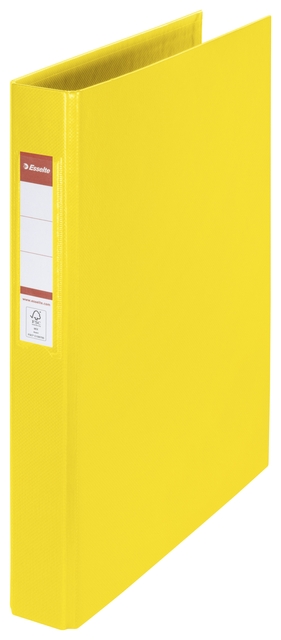 Classeur Esselte VIVIDA A4 4 anneaux méc-O 25mm PP jaune
