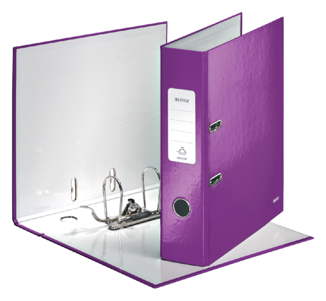 Classeur à levier Leitz WOW 180° A4 80mm laminé violet