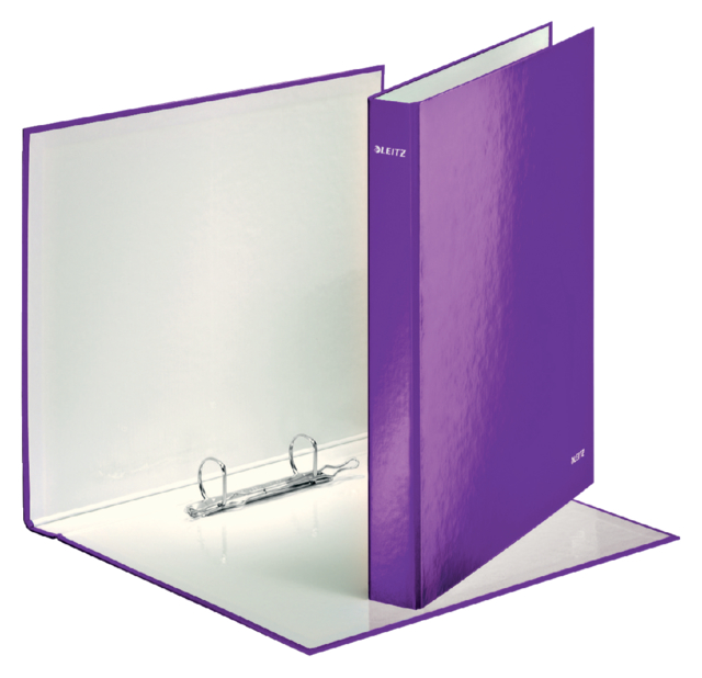 Classeur Leitz WOW A4 maxi 2 anneaux méc-D 25mm violet