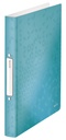 Classeur Leitz WOW A4 2 anneaux méc- O 25mm PP menthe