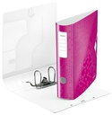 Classeur à levier Leitz WOW Active 180° A4 80mm PP rose
