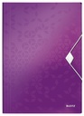 Chemise à élastique Leitz WOW A4 3 rabats PP violet