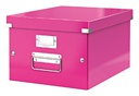 Opbergdoos Leitz Click & Store WOW middel gerecycled karton 281x200x370mm roze
