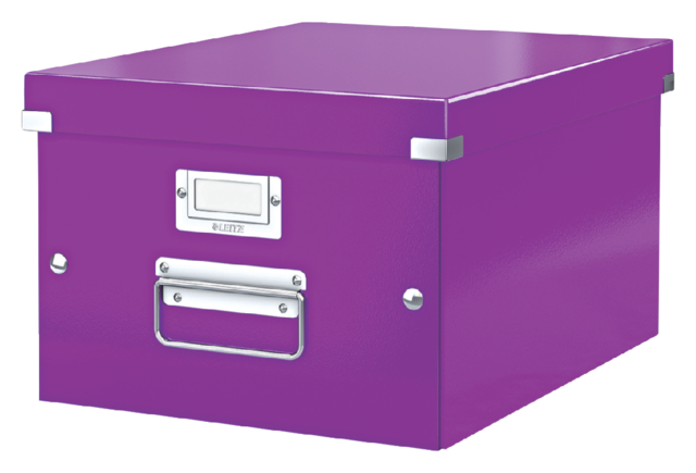 Boîte de rangement Leitz Click & Store WOW carton recyclé 281x200x370mm violet