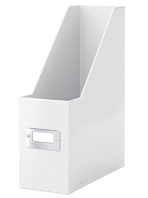 Tijdschriftencassette Leitz WOW click & store gerecycled karton wit