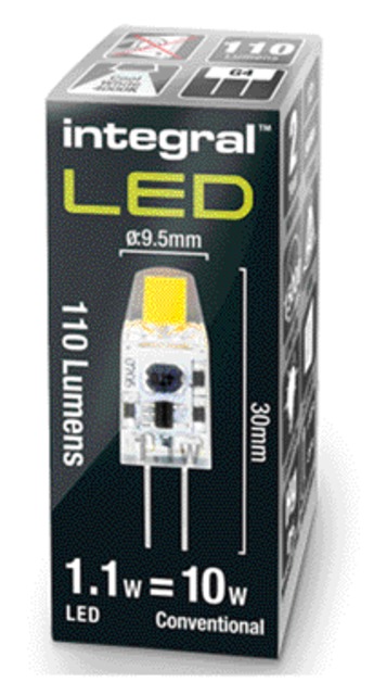 LED Integral G4 1W 4000K blanc froid 110lumen