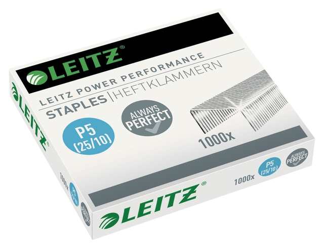 Agrafes Leitz 25/10 zingué 1000 pièces