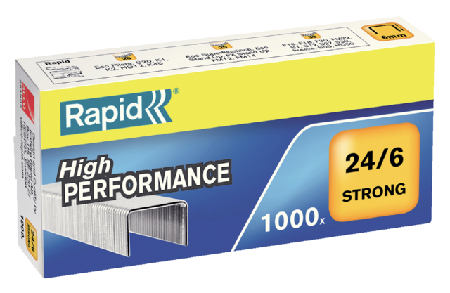 Agrafes Rapid 24/6 galvanisé strong 1000 pcs