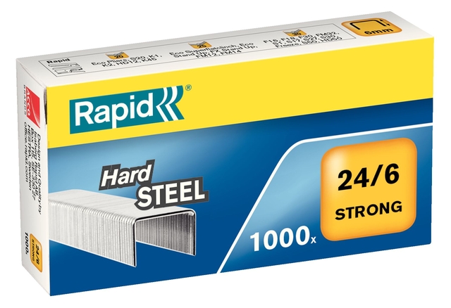 Agrafes Rapid 24/6 acier strong 1000 pièces