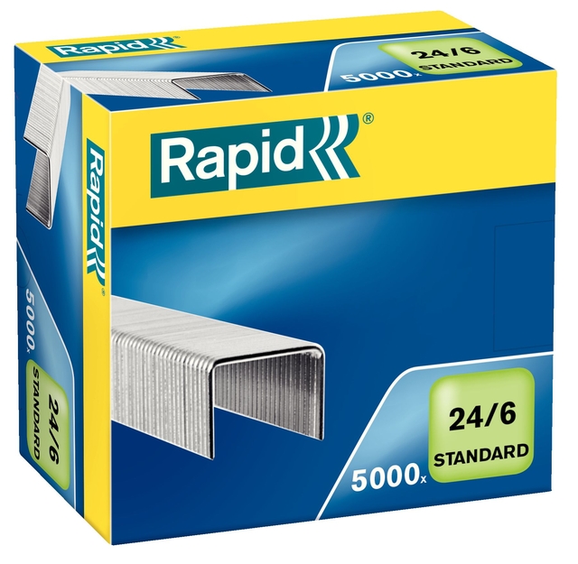 Agrafes Rapid 24/6 galvanisé standard 5000 pièces