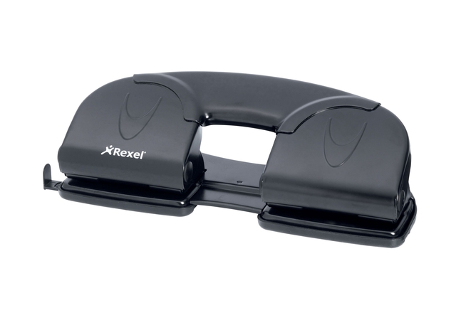 Perforateur Rexel V412 4 trous 12 feuilles noir