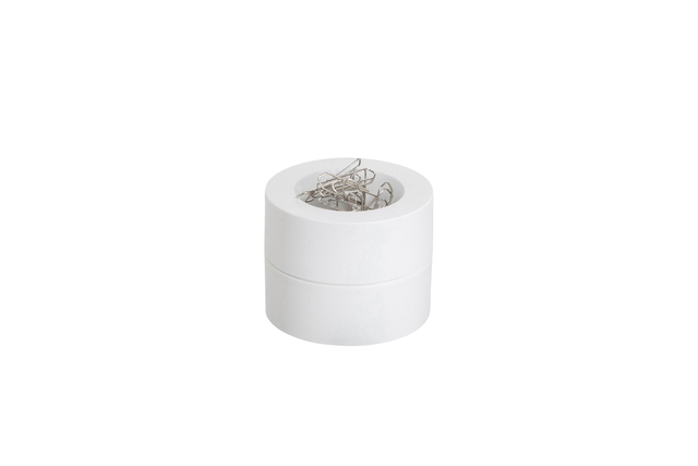 Papercliphouder MAUL Pro magnetisch Ø73mmx60mm wit