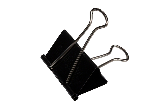 Pince à papier MAUL 215 Foldback noir 6 pièces