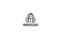 Papierklem MAUL Bulldog met magneet 40mm zilver 2 stuks